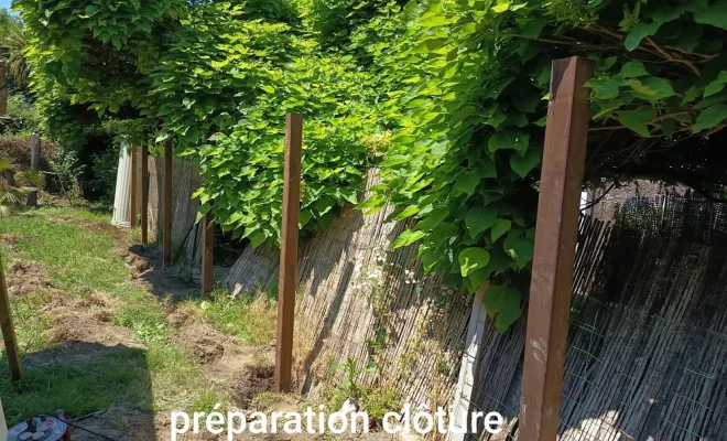 Préparation de terrain et pose d'une clôture en bois à Dax, Dax, BJA Terrassement